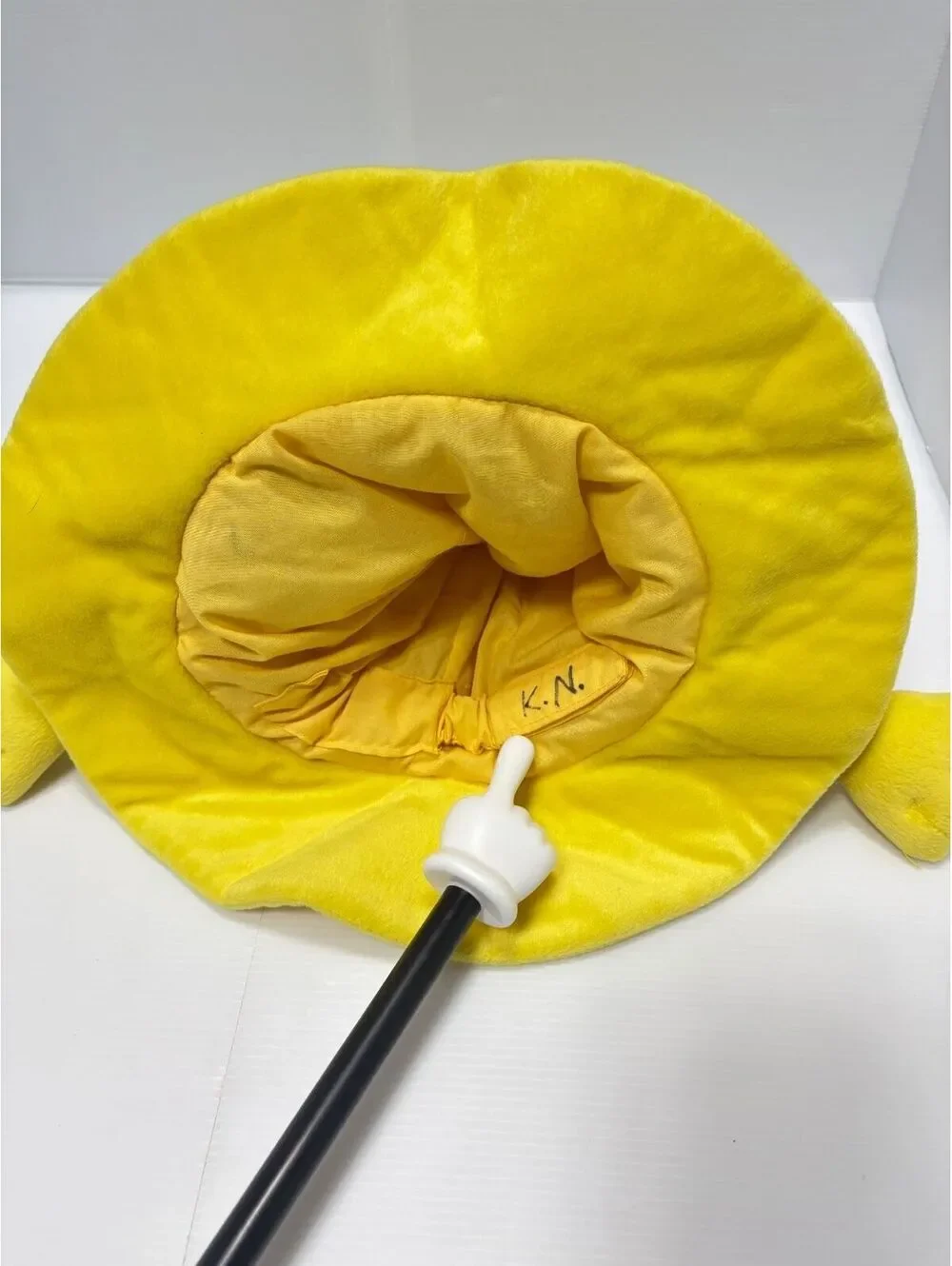 SpongeBob SquarePants Plush Character Large Yellow Bucket Hat GUC